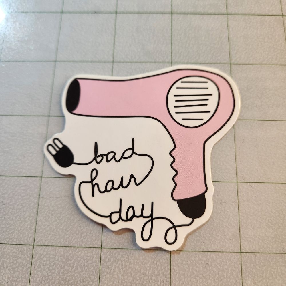 10/$10 Sticker Bad Hair Day Hair Dryer Stylist Salon